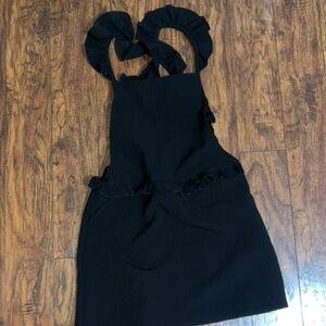 Ruffle sleeves jumpsuit dress